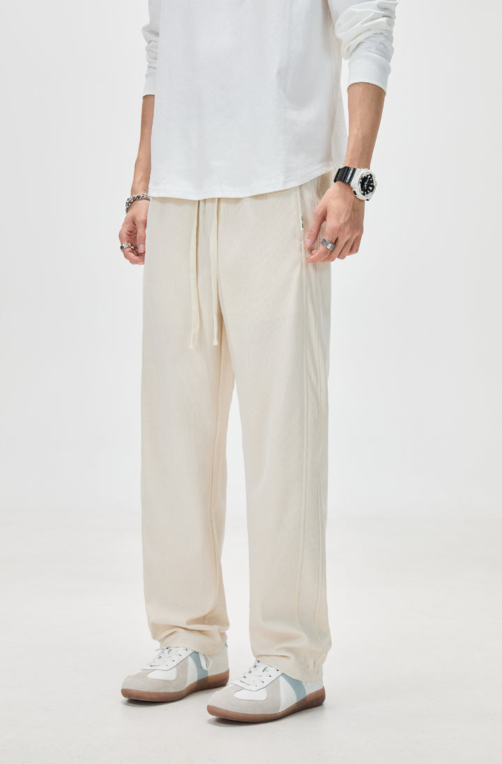 Herren Cordhose mit Kordelzug und geradem Bein Drune
