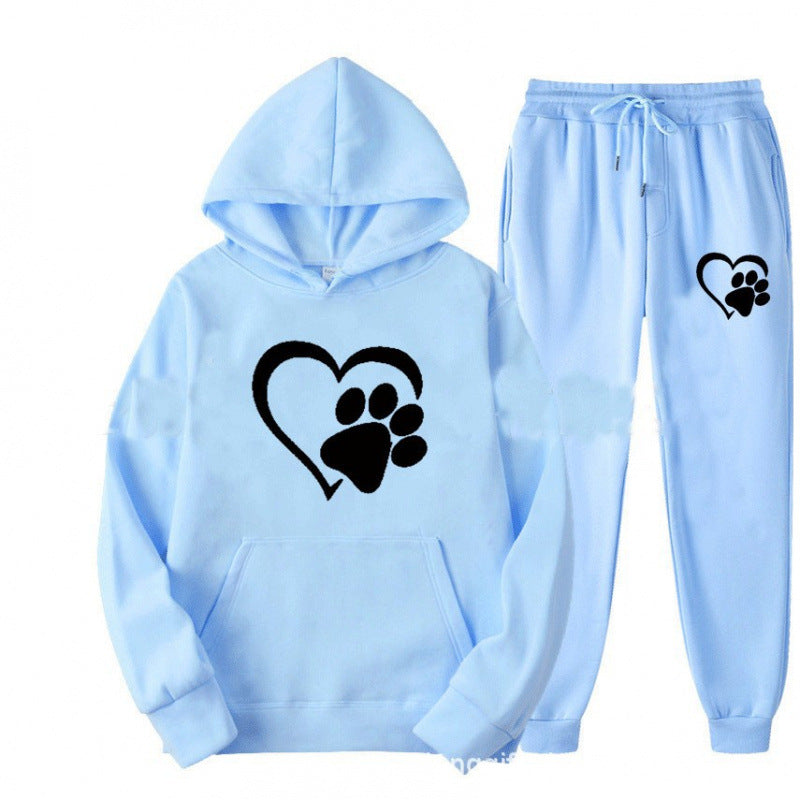 Damen Kuscheliger Hoodie und Jogginghose Set Drune