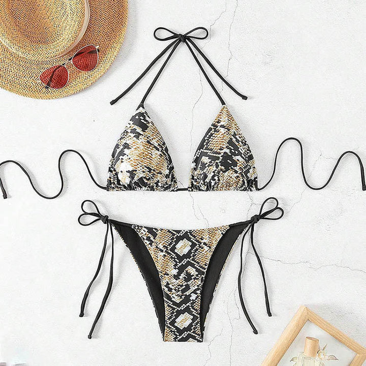Damen Triangel-Bikini mit aufregendem Animal-Print Drune
