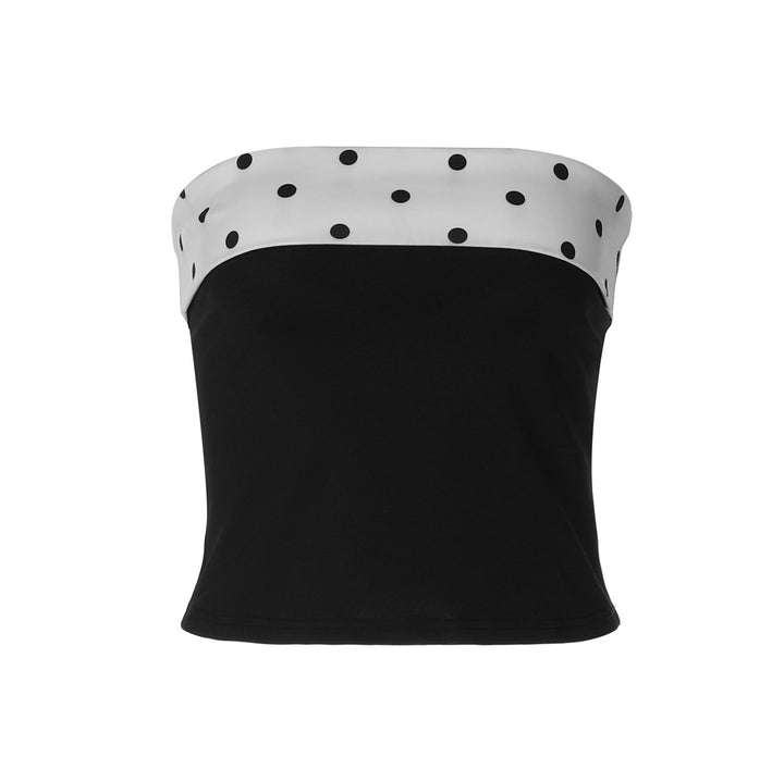 Damen Polka-Dots Bandeau-Top Drune