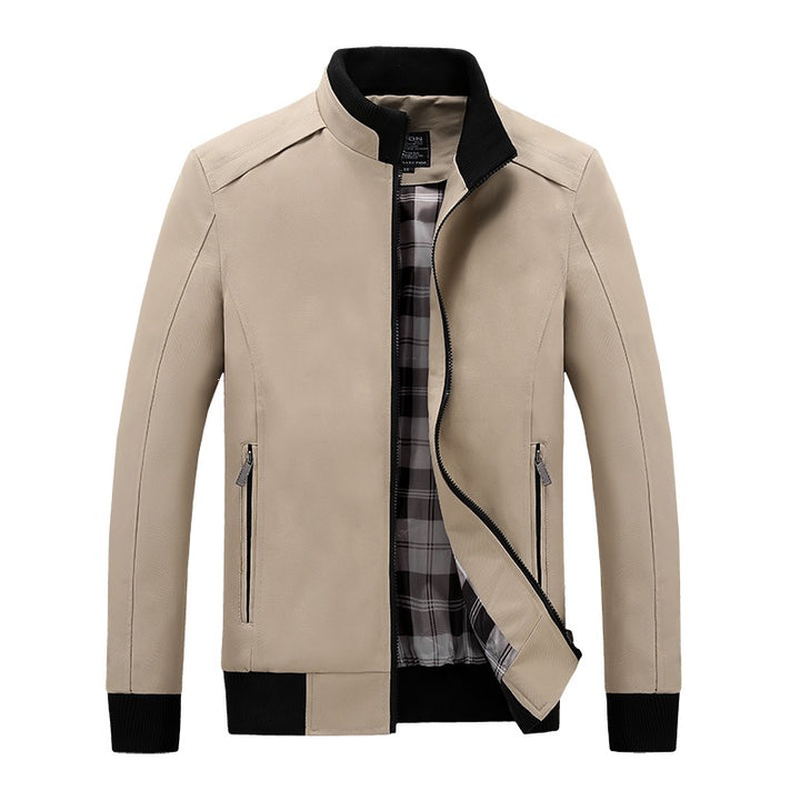 Herren Modische Freizeitjacke mit Stehkragen Drune