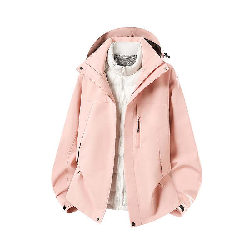 Damen Zweiteilige Softshell-Parka mit herausnehmbarer Steppinnenjacke Drune