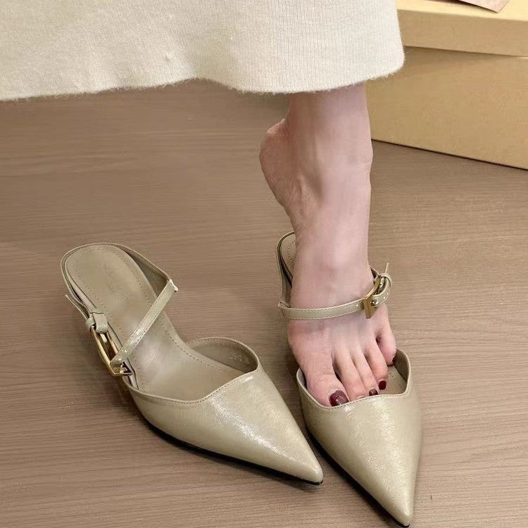 Damen Elegante Slingback-Pumps mit spitzem Zehenbereich und dezentem Riemen Drune