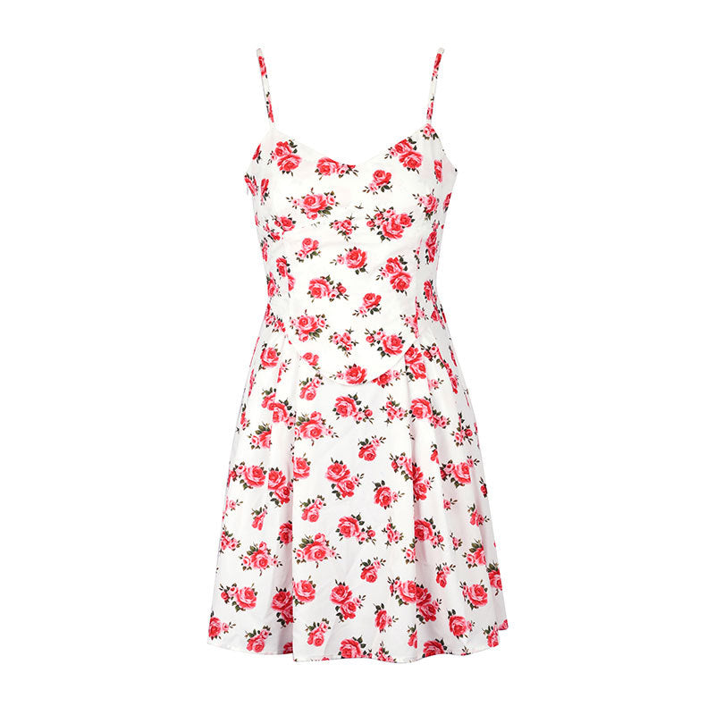 Damen Floral Kleid Drune