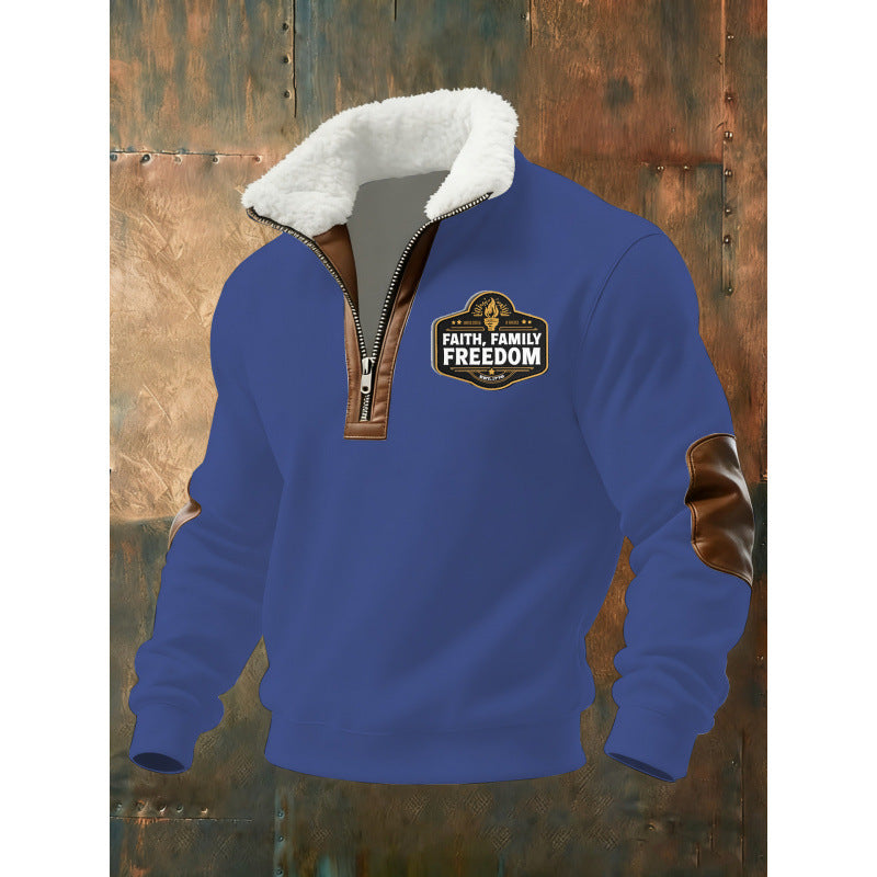 Herren Klassischer Kapuzenpullover mit Fleece-Detail Drune