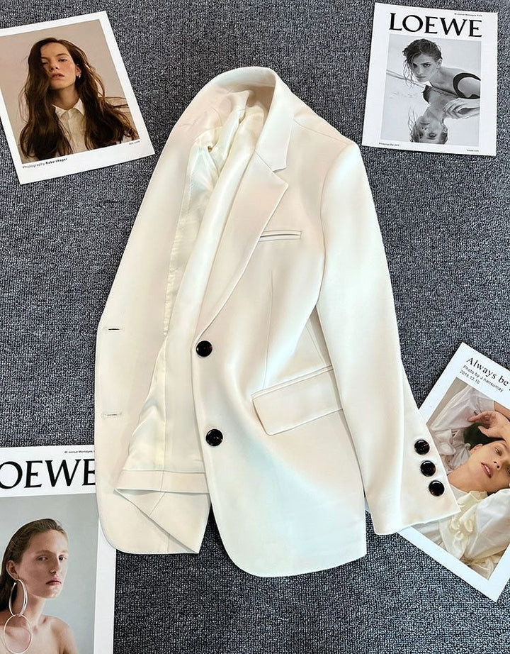 Damen Eleganter Blazer mit modischem Schnitt und dekorativen Knöpfen Drune