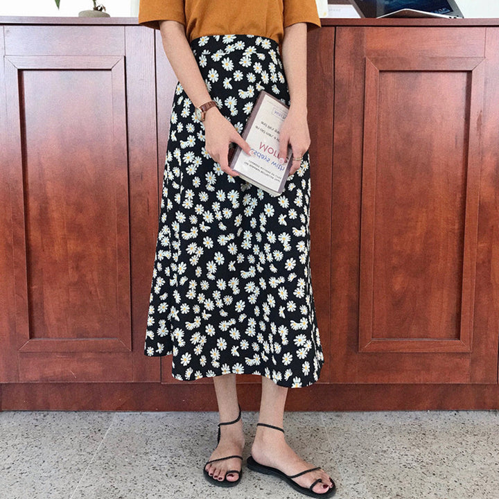Damen Floral Maxirock Drune