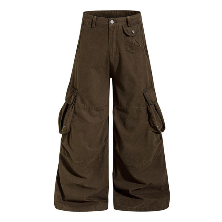Damen weite Cargo‑Culottehose mit hoher Taille und Multifunktions‑Taschen Drune