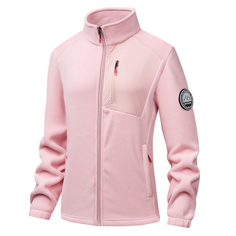 Herren Bequeme Fleecejacke mit Stehkragen Drune