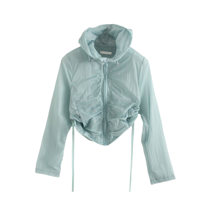 Damen luftige cropped Jacke mit verstellbarem Bund Drune
