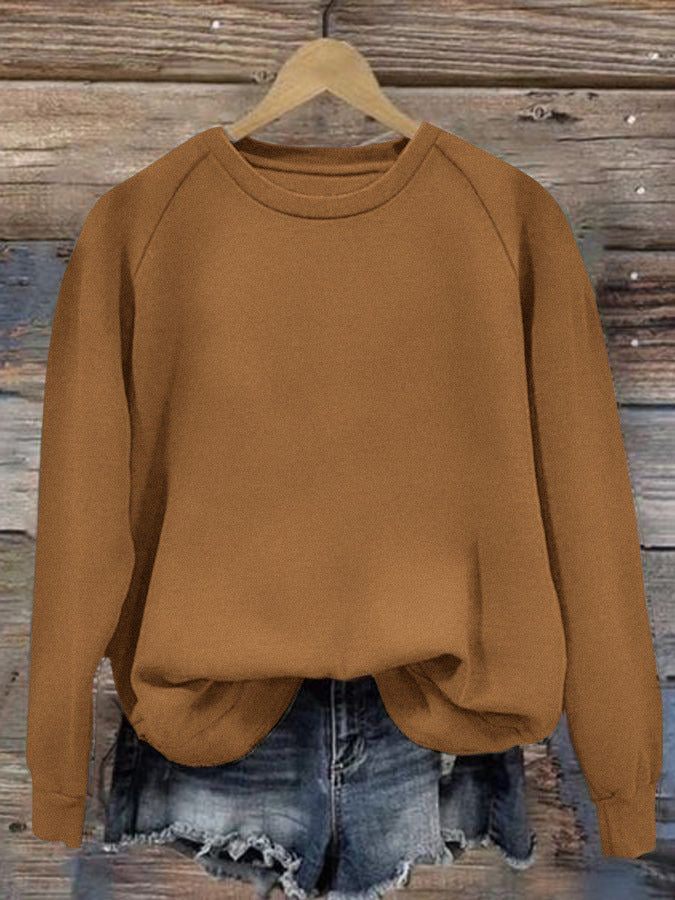 Damen Oversize Sweatshirt mit Raglanärmeln und elastischem Saum Drune