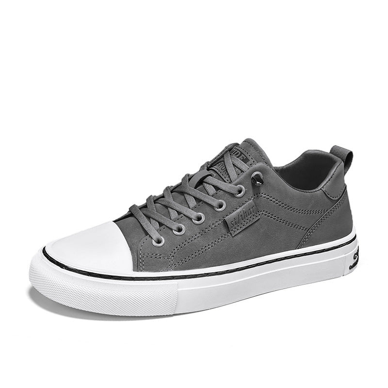 Herren klassische Low-Top Sneaker im Canvas-Look mit verstärkter Zehenkappe und gepolstertem Komfortfußbett Drune