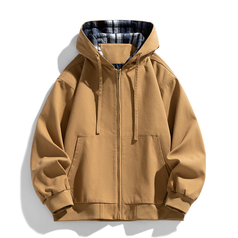 Herren Sportliche Kapuzenjacke mit Fleece-Futter Drune