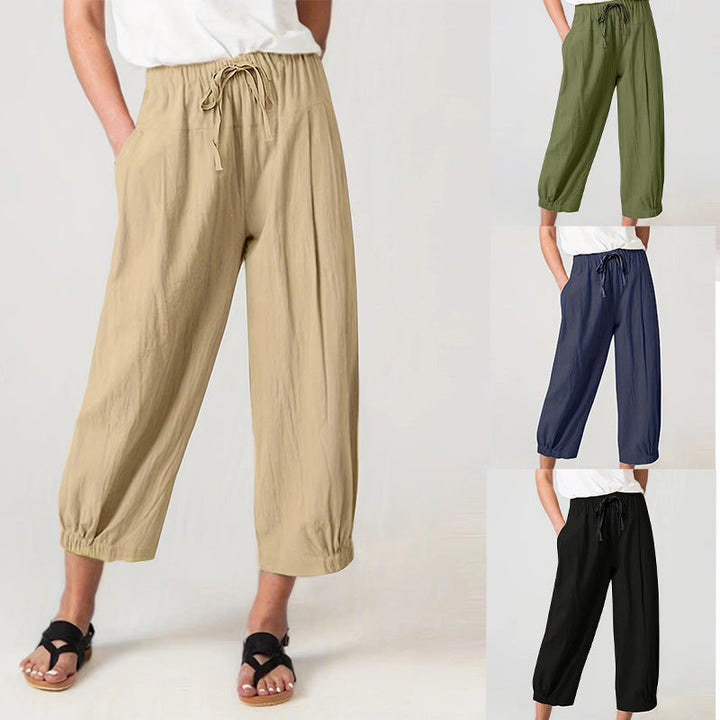 Damen Bequeme Sommerhose mit elastischem Bund Drune