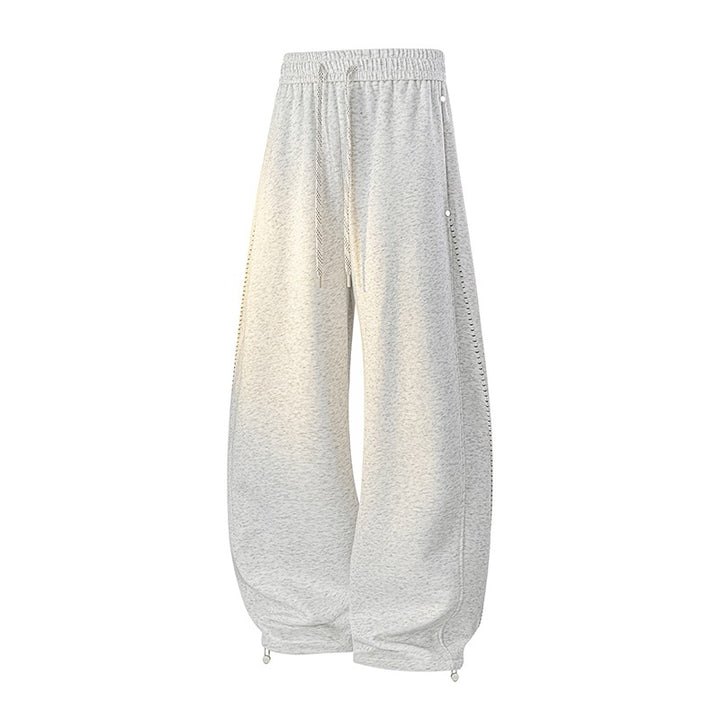 Herren Oversize-Baggy-Jogginghose mit Tunnelzug, seitlicher Druckknopfleiste & verstellbaren Beinabschlüssen Drune