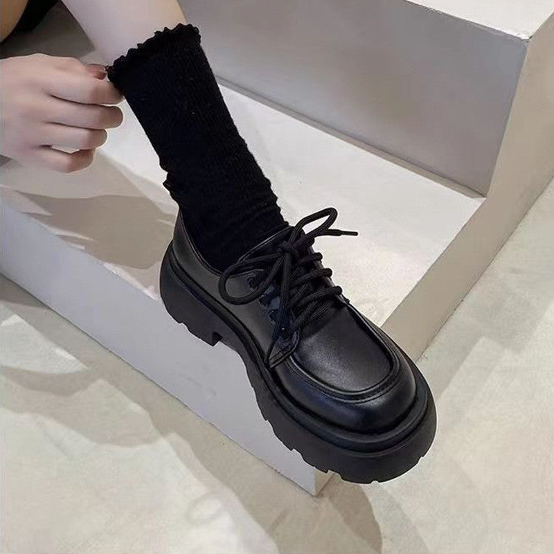 Damen Komfortable Schnürschuhe mit dicker Laufsohle und strapazierfähigem Obermaterial Drune