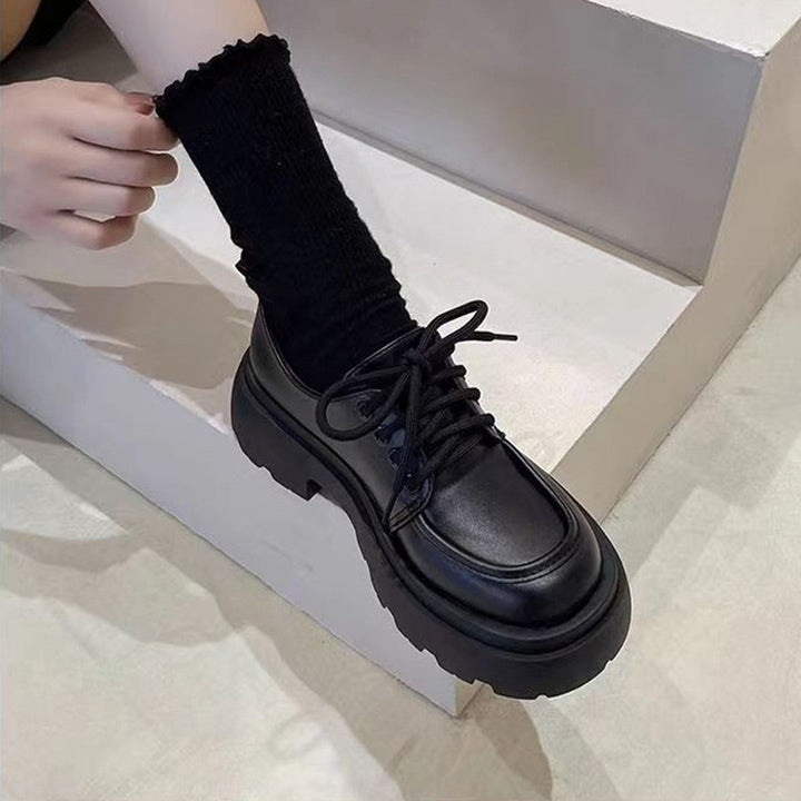 Damen Komfortable Schnürschuhe mit dicker Laufsohle und strapazierfähigem Obermaterial Drune