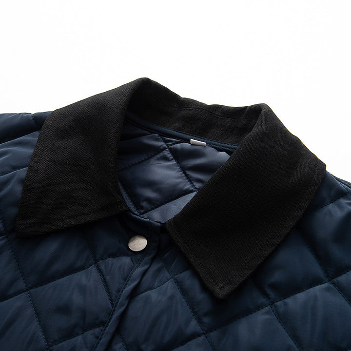 Damen Steppjacke aus weichem Material mit kontrastierendem Kragen und praktischen Taschen Drune