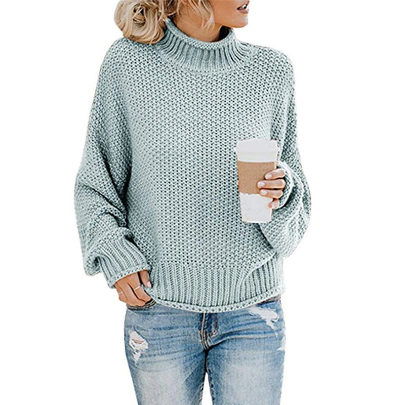 Damen nan grobstrick Rollkragenpullover mit Oversize-Schnitt und Blockstreifen-Optik Drune