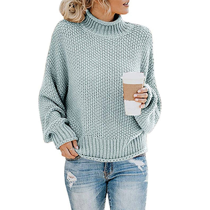 Damen nan grobstrick Rollkragenpullover mit Oversize-Schnitt und Blockstreifen-Optik Drune
