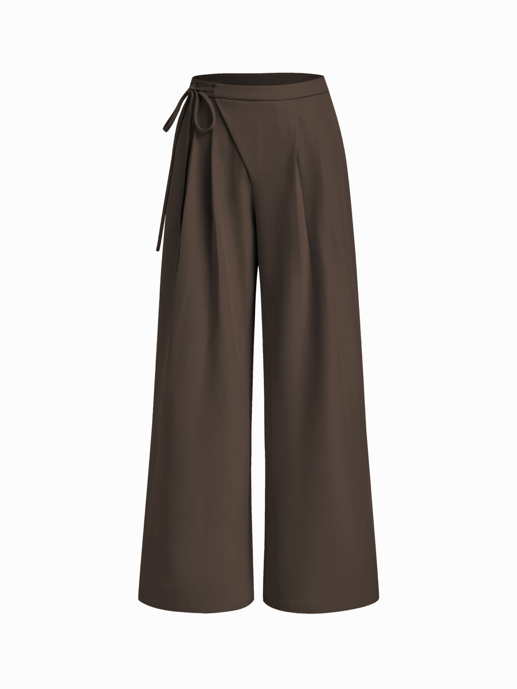 Damen Weite Nadelstreifen-Hose mit Wickel-Taille Drune
