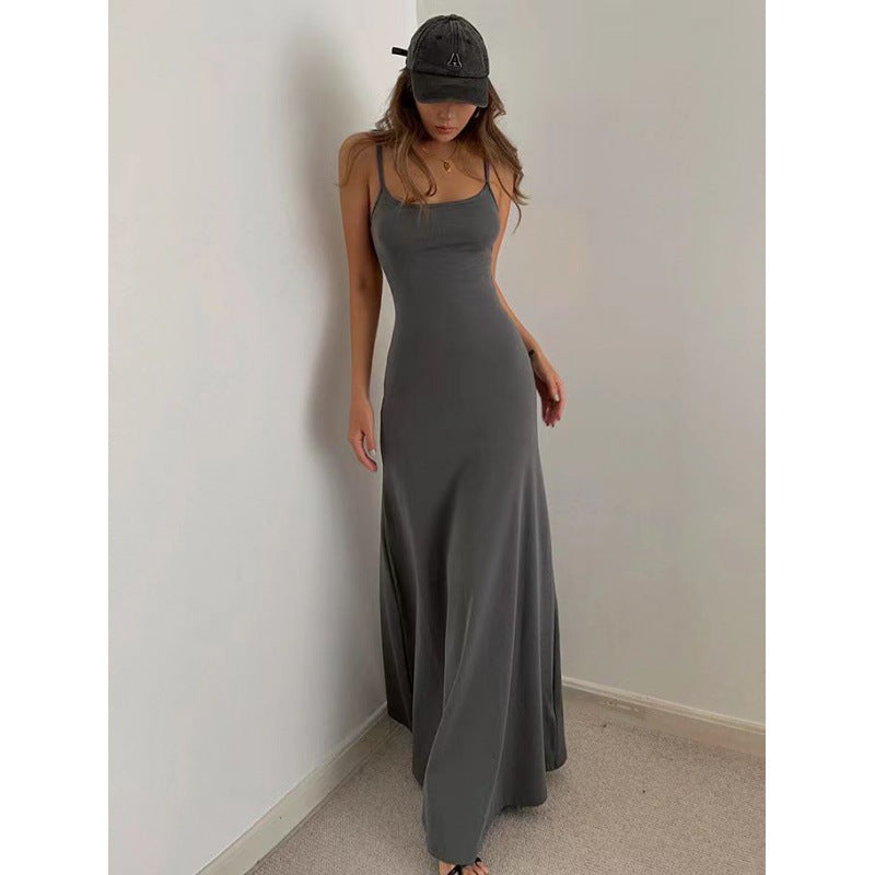 Damen Maxikleid mit elegantem Schnitt und verstellbaren Trägern Drune