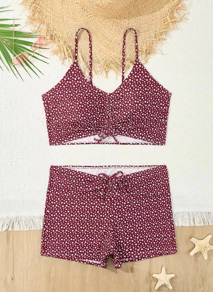 Damen Sportliches Bikini-Set mit verstellbaren Trägern Drune