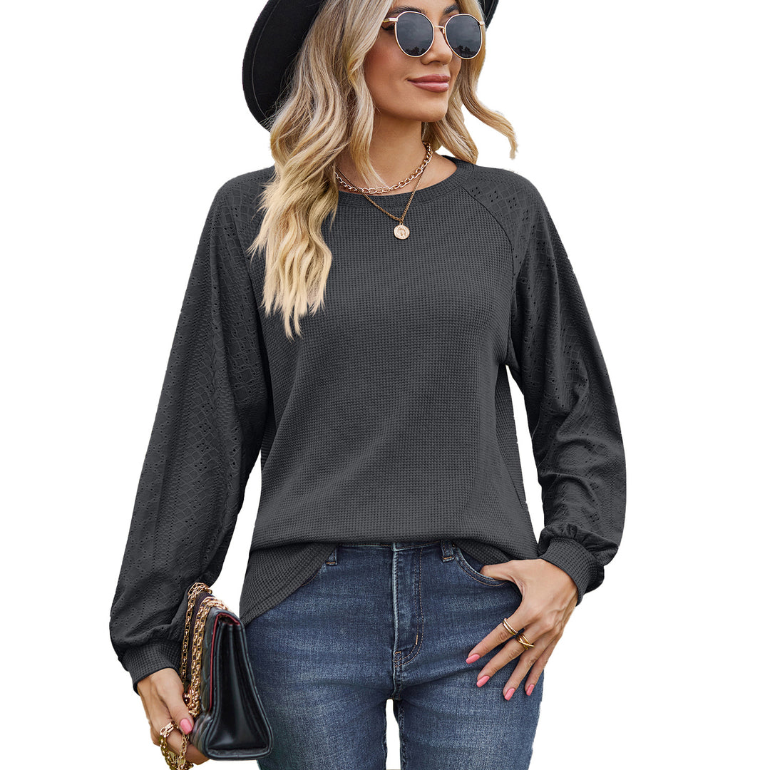 Damen lässiger Pullover mit modischen Strickdetails Drune