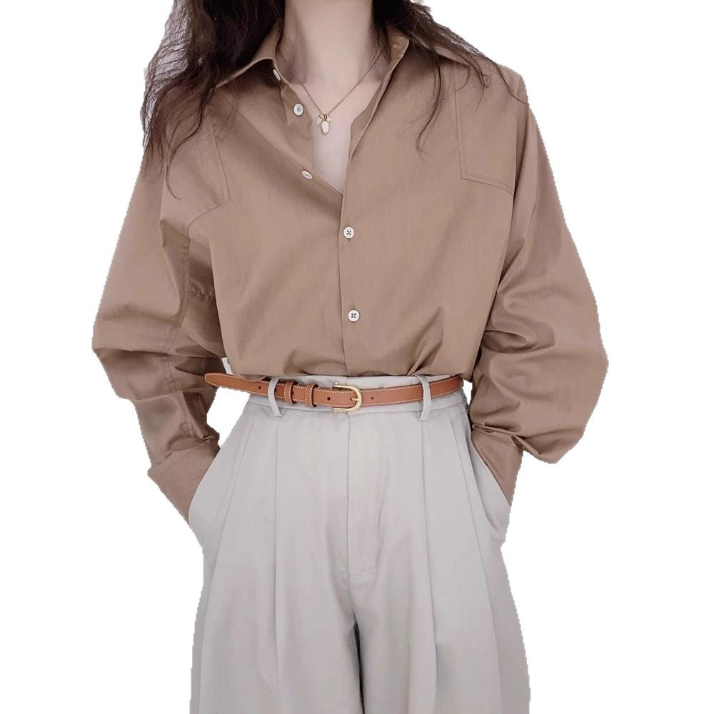 Damen Elegante und lässige Oversized Hemdbluse Drune