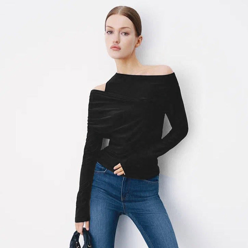 Damen Off-Shoulder Langarmoberteil Drune