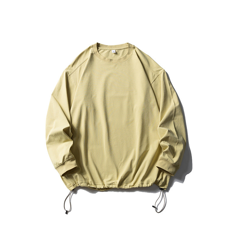 Unisex Oversize-Sweatshirt mit verstellbarem Kordelzugsaum, Raglanärmeln und Rippbündchen Drune