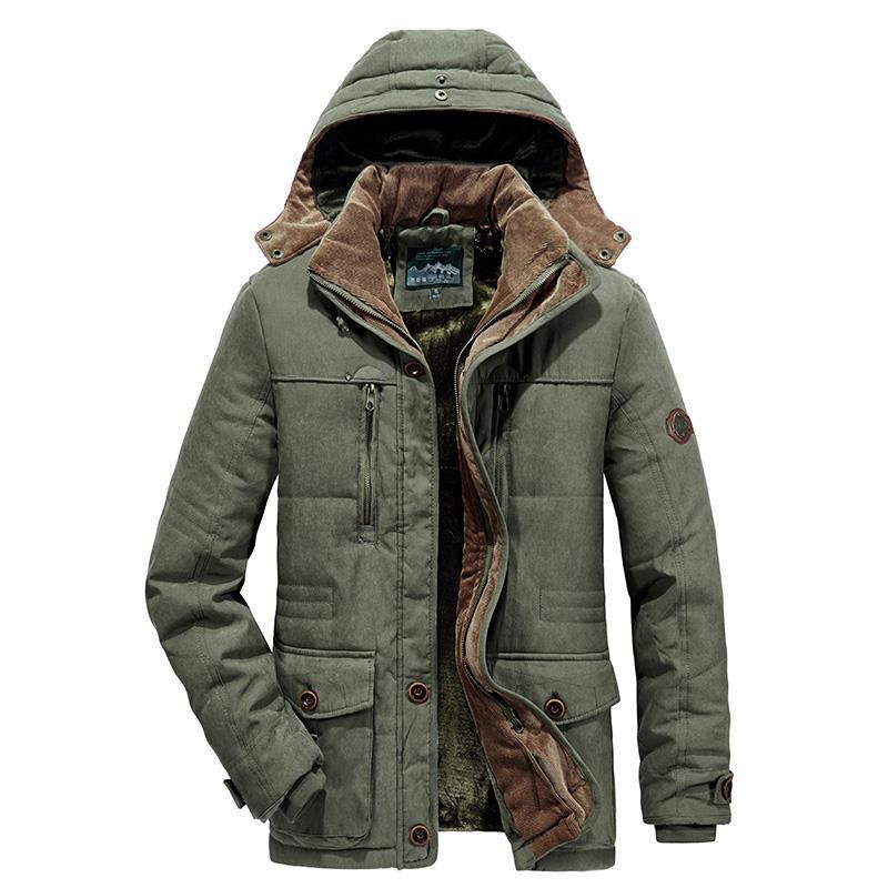 Herren Parka mit Teddyfutter und abnehmbarer Innenjacke Drune