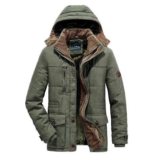 Herren Parka mit Teddyfutter und abnehmbarer Innenjacke Drune