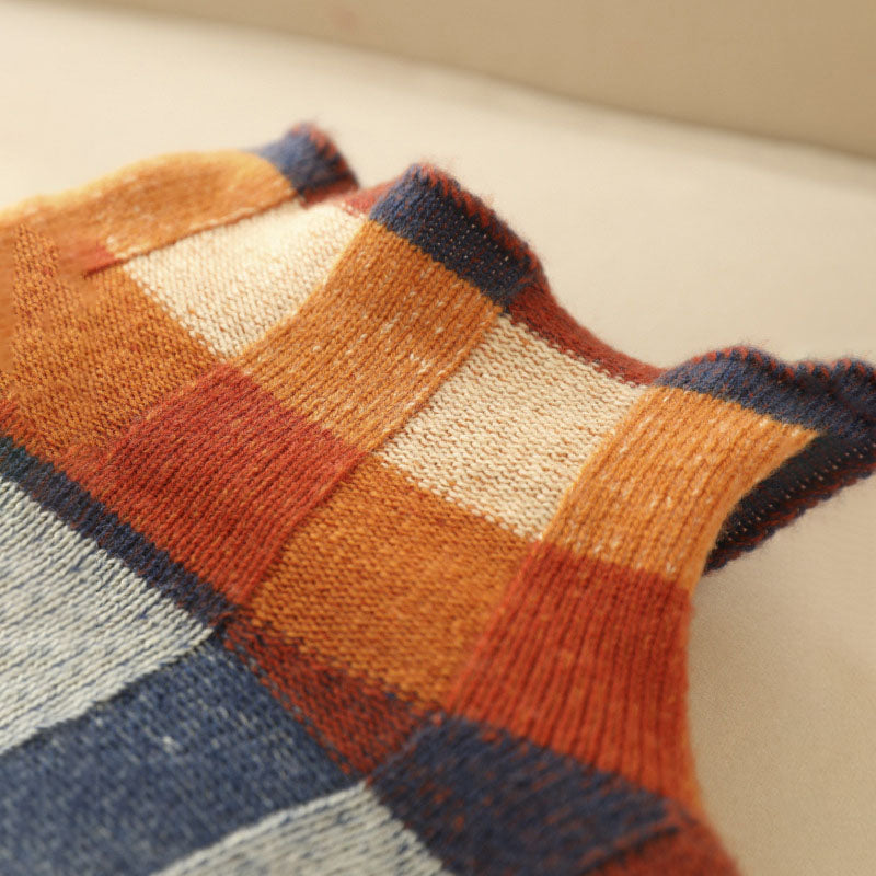 Drune | Bunter Karierter Strickpullover