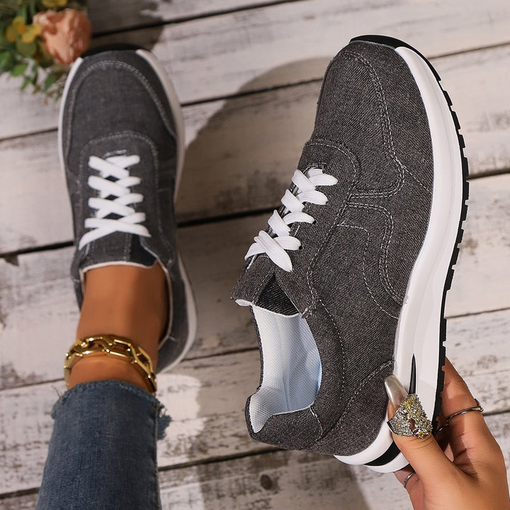 Damen Leichter Canvas‑Sneaker mit gepolstertem Komfortfußbett und profilierter Laufsohle Drune