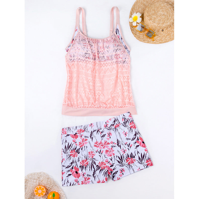 Damen Tankini-Set mit floralem Muster und bequemen Shorts Drune