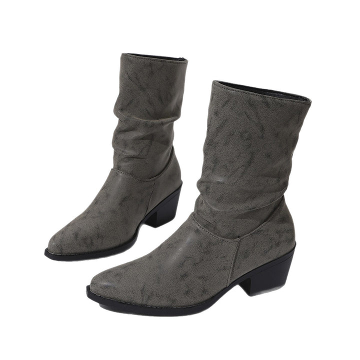 Damen Elegante Slouch-Stiefeletten Drune