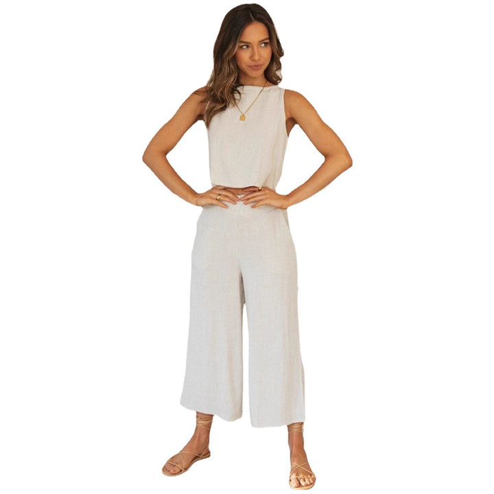 Damen Zweiteiler mit lässigem Schnitt und elegantem Button-Design Drune