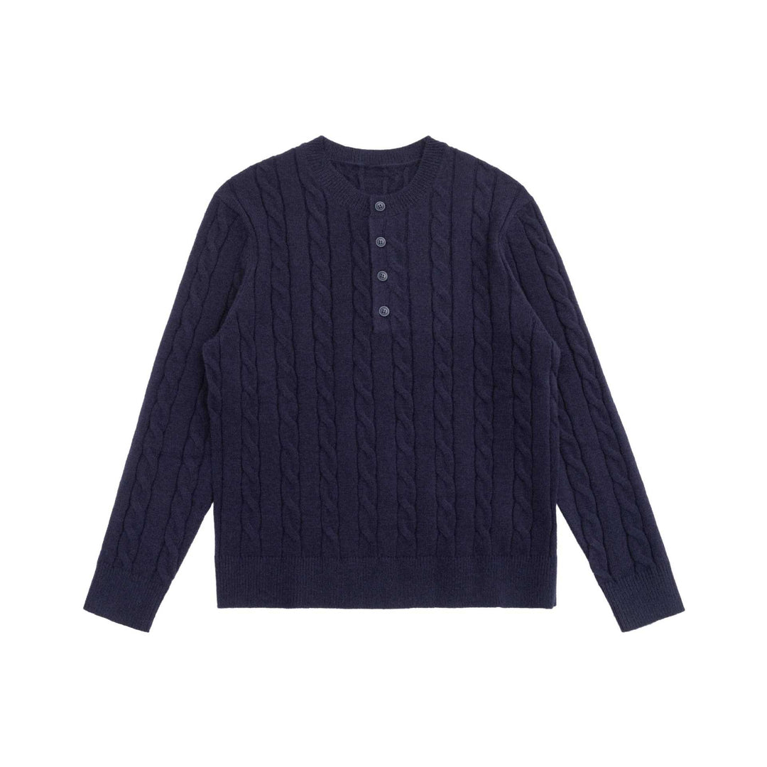 Damen Strick-Cardigan mit Zopfmuster und Rundhalsausschnitt Drune