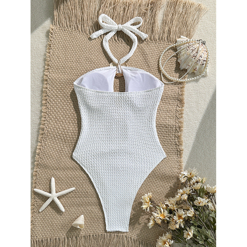Damen Einteiliger Badeanzug mit glamourösen Cut-Outs und funkelnden Akzenten Drune