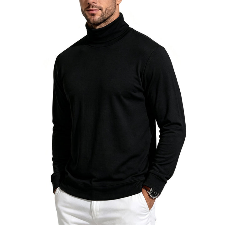Herren Feinstrick‑Rollkragenpullover mit schmaler Silhouette und elastischen Bündchen Drune