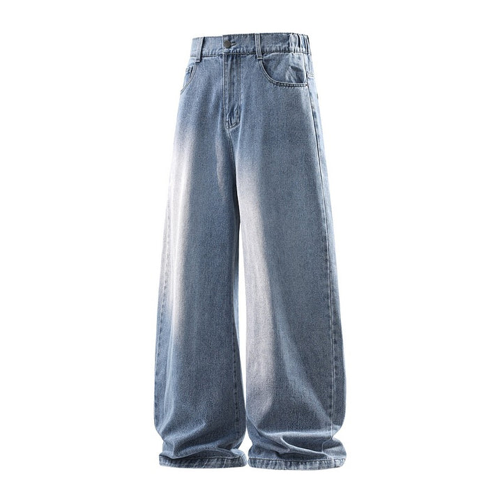 Damen Weite Jeanshose mit hohem Bund, elastischem Taillenbund und Baggy‑Silhouette Drune