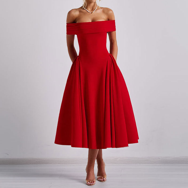 Damen Kleopard Abendkleid Drune