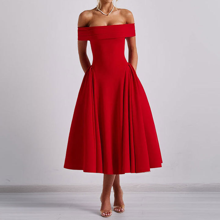 Damen Kleopard Abendkleid Drune