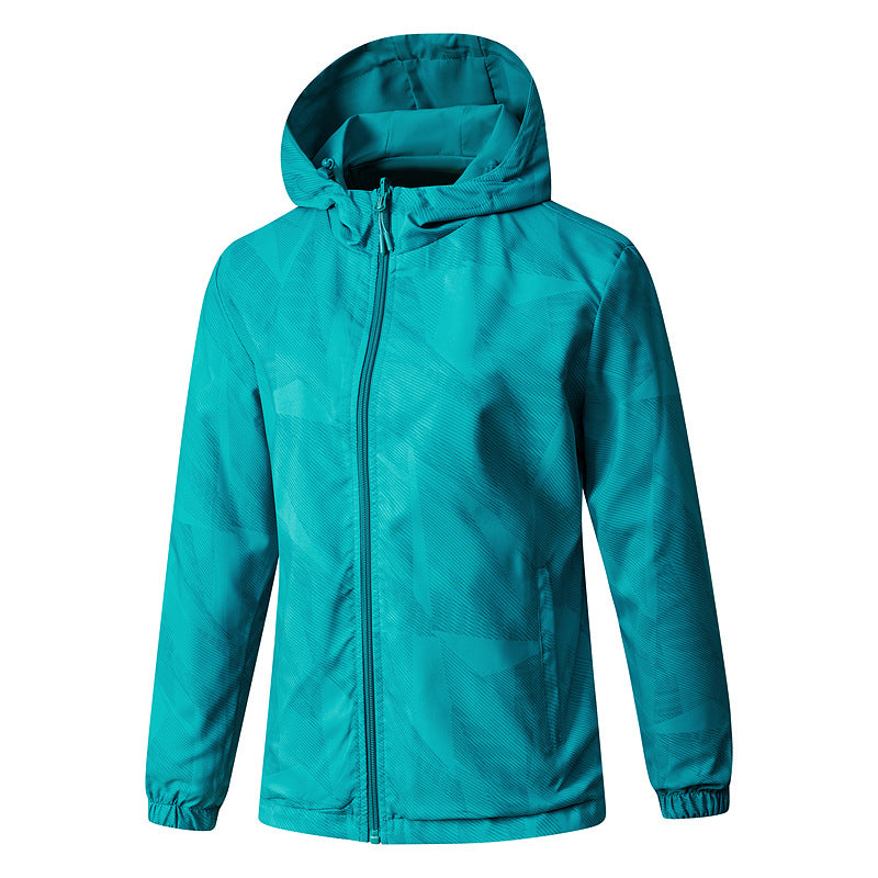 Damen Leichte technische Kapuzenjacke wasserabweisend mit Vollzip und elastischen Bündchen Drune