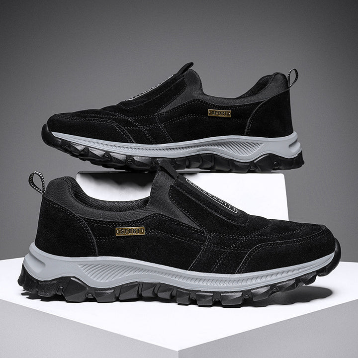 Herren robuste Slip-On Outdoor-Sneaker aus Veloursimitat mit griffiger Trailsohle Drune