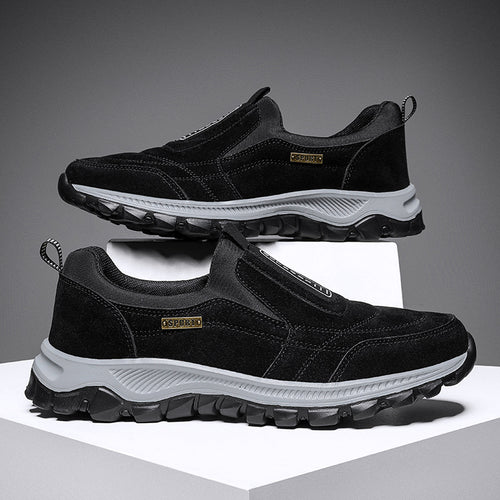 Herren robuste Slip-On Outdoor-Sneaker aus Veloursimitat mit griffiger Trailsohle Drune