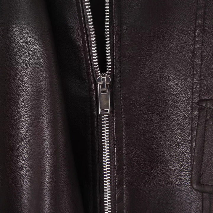 Damen Kunstlederjacke mit modernem Design und praktischen Taschen Drune