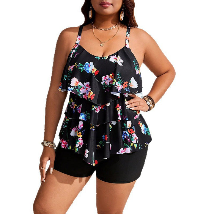 Damen Tankini mit Rüschendesign und integrierten Shorts Drune