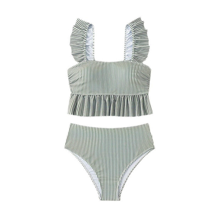 Damen Strandtankini mit Rüschendesign und High-Waist-Hose Drune